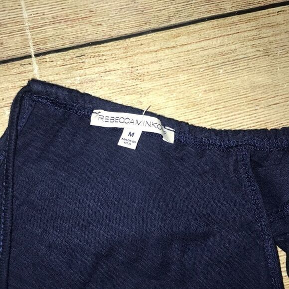 Rebecca Minkoff Off the Shoulder Ruffle Tunic Top - Picture 4 of 6